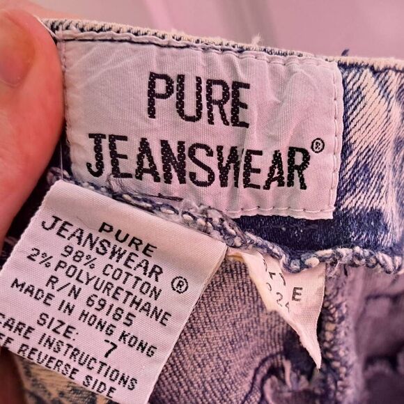 PURE JEANSWEAR Vintage 1980s Acid Wash Jeans size 7 - Picture 7 of 7